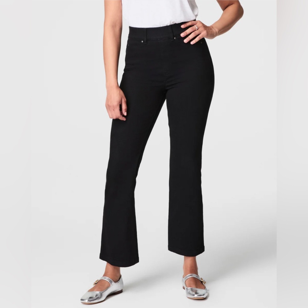 SpanxShape Every Wear Kick Flair Pull On Black Jeans